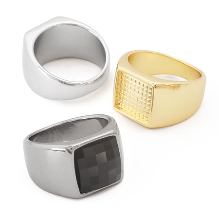 Clay base ring stand box gold (with coating)