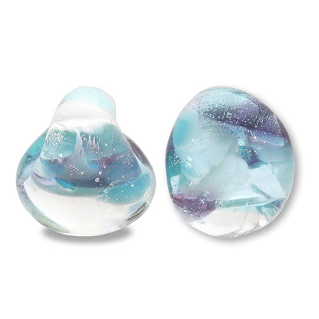 ティアドロップビーズ トルネードブルー