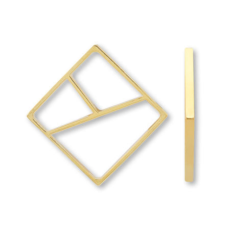 Resin frame square wall gold