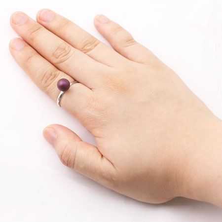 Ring stand with bowl 6mm 8-14mm single hole rhodium color