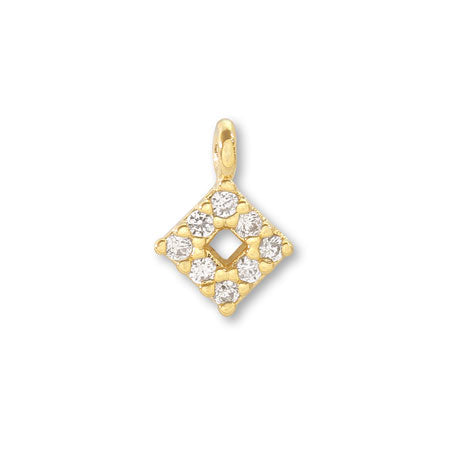 Charm Kubbik Zirconia, Petik Air Gold.
