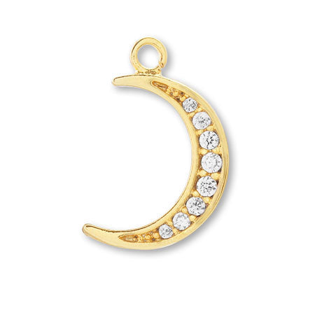 Charm Kubik Zirconia, Moon Gold.