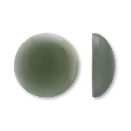 アクリル ドイツ製 カボション ラウンド1 スモーキーグリーン【アウトレット】