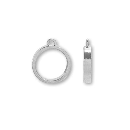 Resin frame round 1 ring rhodium color