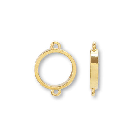 Resin frame round 2 ring gold