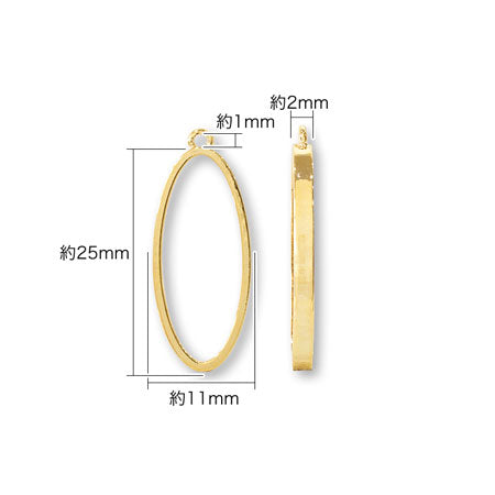 レジンフレーム オーバル 1カン ロジウムカラー