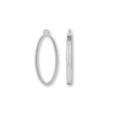 レジンフレーム オーバル 1カン ロジウムカラー