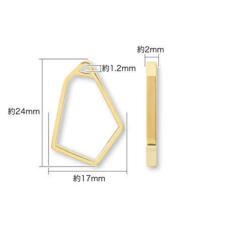 レジンフレーム 変形ペンタゴン ウォール ゴールド