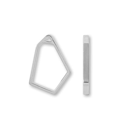 レジンフレーム 変形ペンタゴン ウォール ロジウムカラー