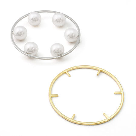 メタルリングパーツ芯立(内側6本) ゴールド【アウトレット】