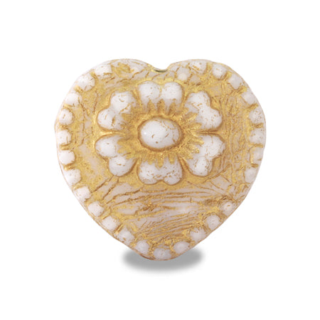 Czech Hartflower White Alabaster/G