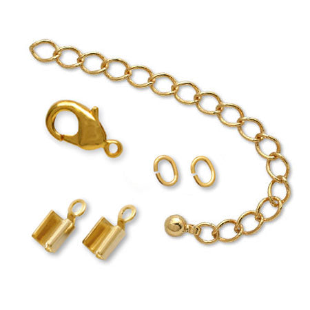 金具セット ヒモ用 カシメ 1.5mm ゴールド