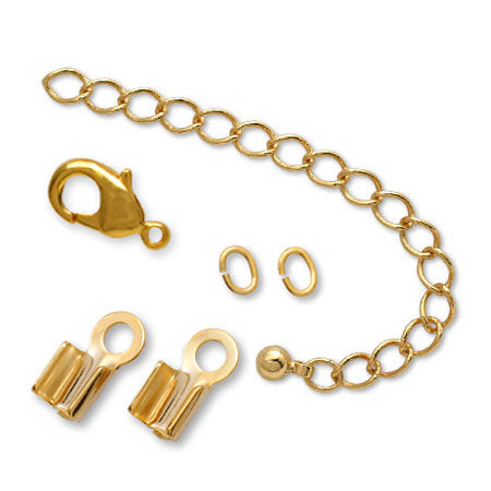 金具セット ヒモ用 カシメ 3mm ゴールド