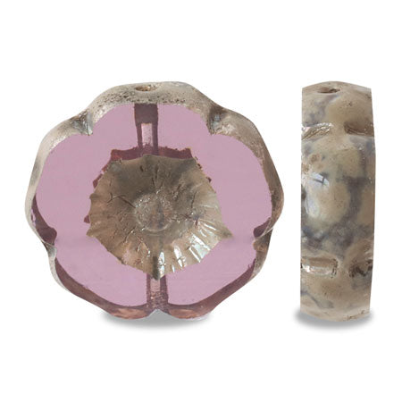 Czech table cut Hawaiian flower Violet Picasso