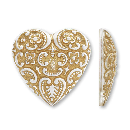 アクリル ドイツ製 カボション ハート クリスタル/G