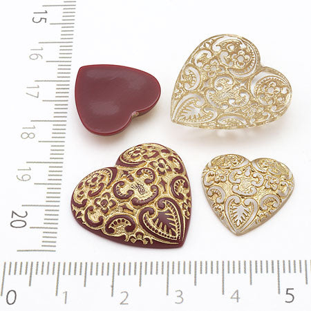 Acrylic: German Caboshont Heart Crystal/G