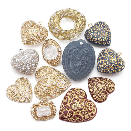 Acrylic: German Caboshont Heart Crystal/G