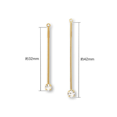 メタルスティック 1石付 1カン クリスタル/G