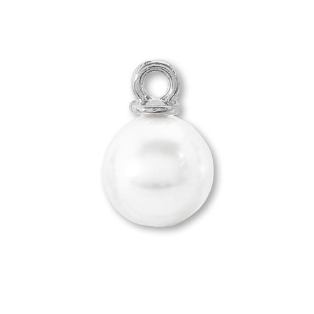 パールチャーム ラウンド ヒートン付 ホワイト/RC