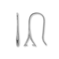 Design hook earrings with Vatican No.2 rhodium color