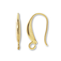Design hook earrings with U-shaped ring No.2 Gold