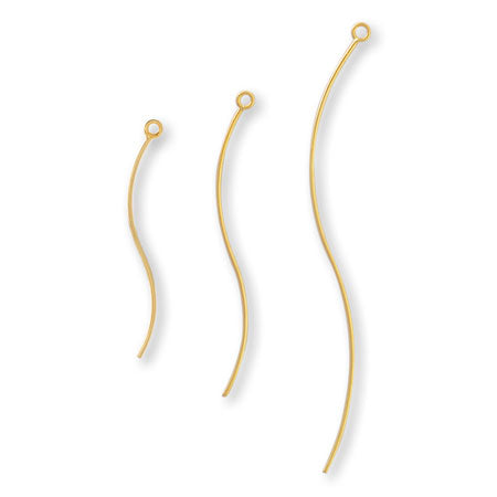 Metal stick round wire wave 1 ring gold