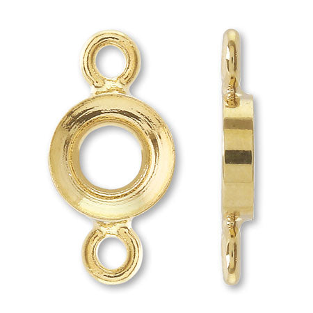 台座 2カン ラウンド 6-8mm用 ゴールド