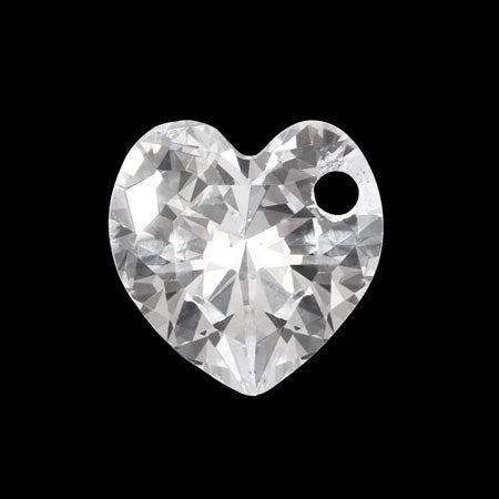キュービックジルコニア ハート 1穴
