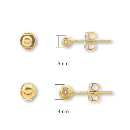 ポストピアス スライドボール ゴールド
