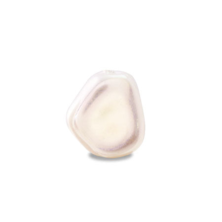 Resin pearl baroque flat 1 white AB