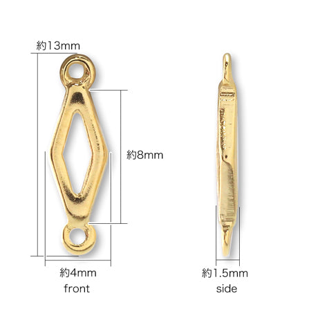 Joint parts diamond frame rhodium color