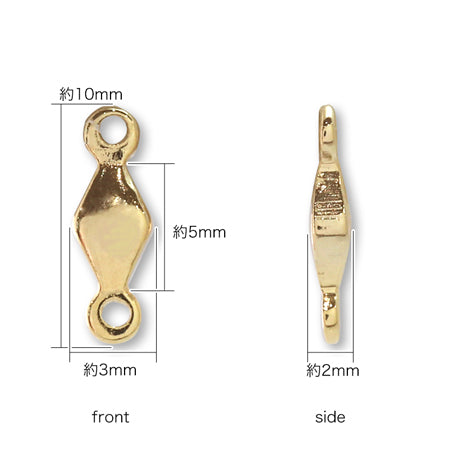 Joint parts diamond 3D rhodium color