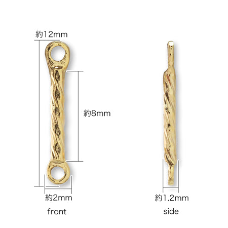 Joint parts pattern line 2 ring rhodium color