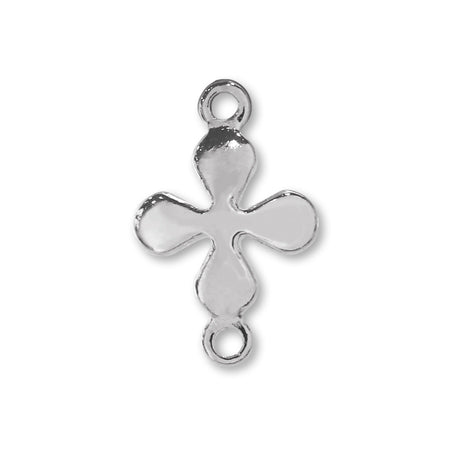 Joint parts 4 petals No.6 Rhodium color