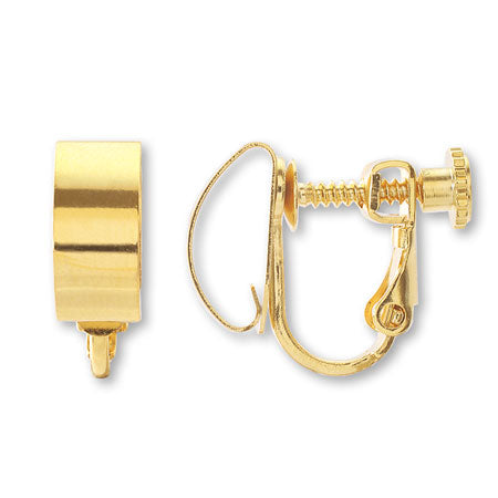 イヤリング ネジバネ  バチカン付 ゴールド