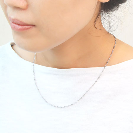 ステンレスチェーンネックレス D130HM(アジャスター付) ステンレス