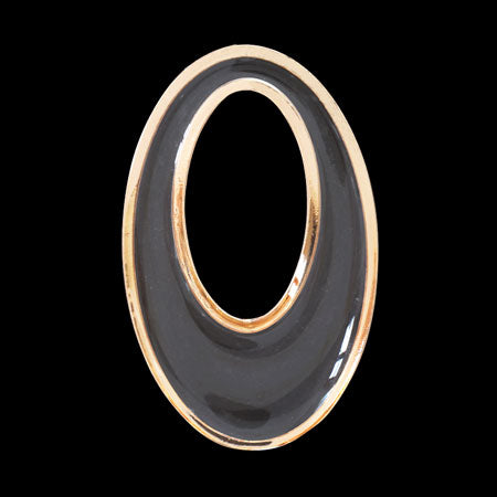 メタルフレーム樹脂入 オーバル大穴 クリア/G【アウトレット】