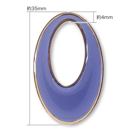 メタルフレーム樹脂入 オーバル大穴 クリア/G【アウトレット】