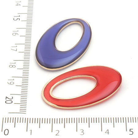 メタルフレーム樹脂入 オーバル大穴 クリア/G【アウトレット】