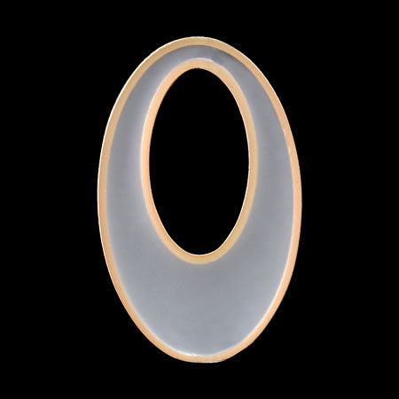 メタルフレーム樹脂入 オーバル大穴 クリアマット/MG【アウトレット】