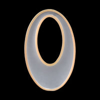 メタルフレーム樹脂入 オーバル大穴 クリアマット/MG【アウトレット】