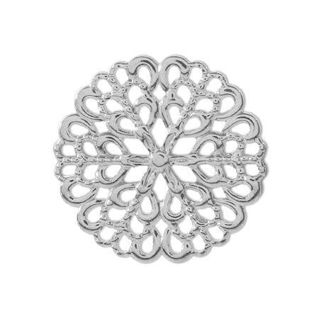 Sukasi parts round 4 approx. 20mm rhodium color