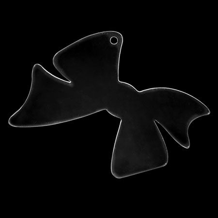 アクリルパーツ  リボン 1穴 クリア【アウトレット】