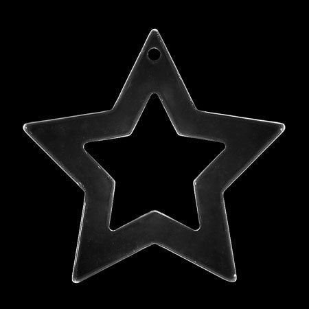 アクリルパーツ  オープンスター 1穴 クリア【アウトレット】