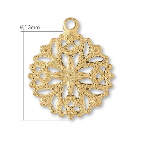 Press Charm Squash Round Gold