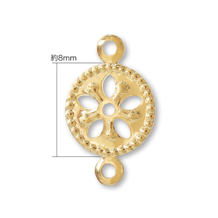 Joint parts round flower gold
