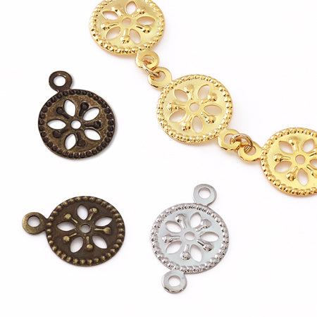 Joint parts round flower gold