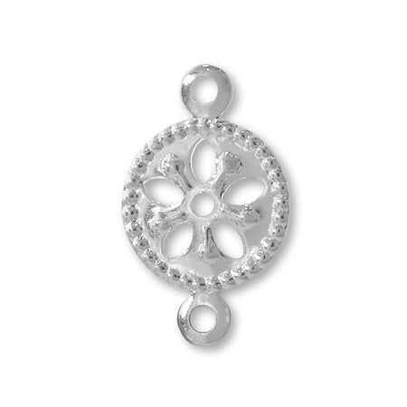 Joint parts round flower rhodium collar