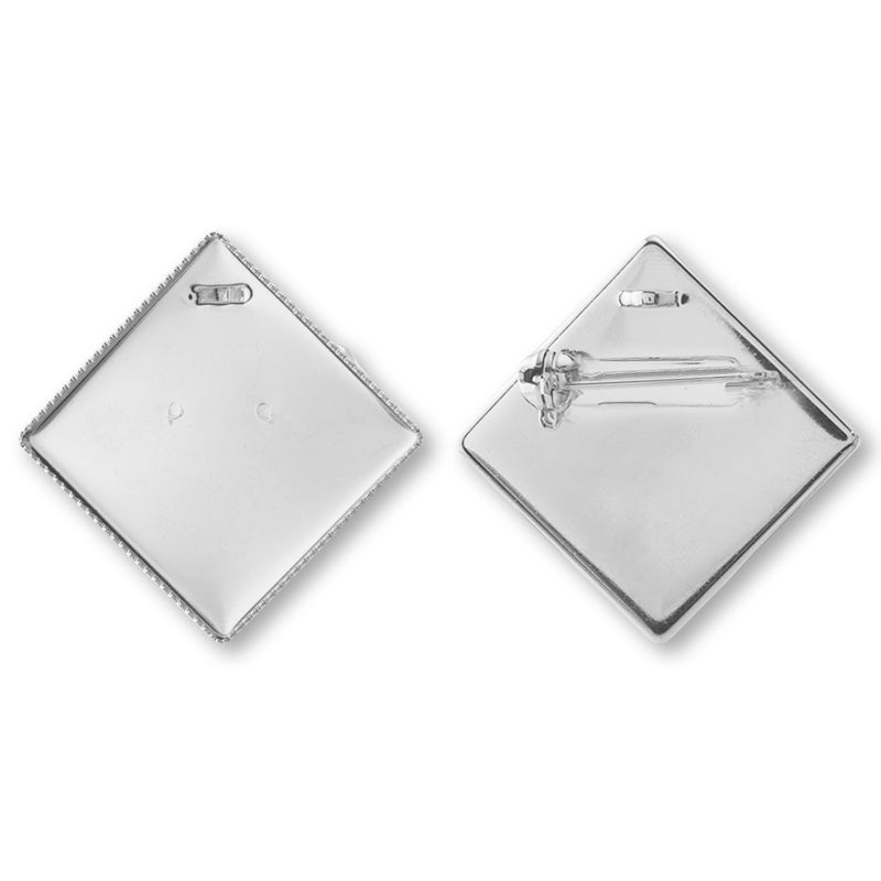 Domestic brooch stand Meal dish Diamond-shaped lining nickel