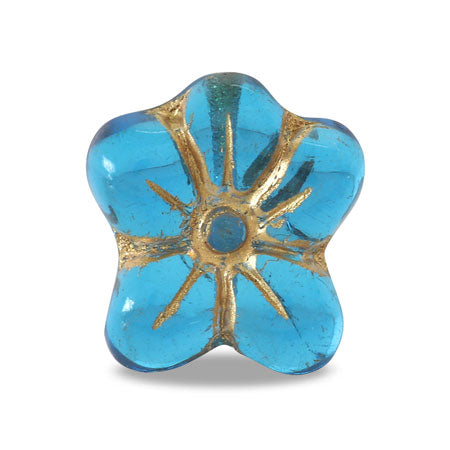Czech Flower Smile Aqua/G